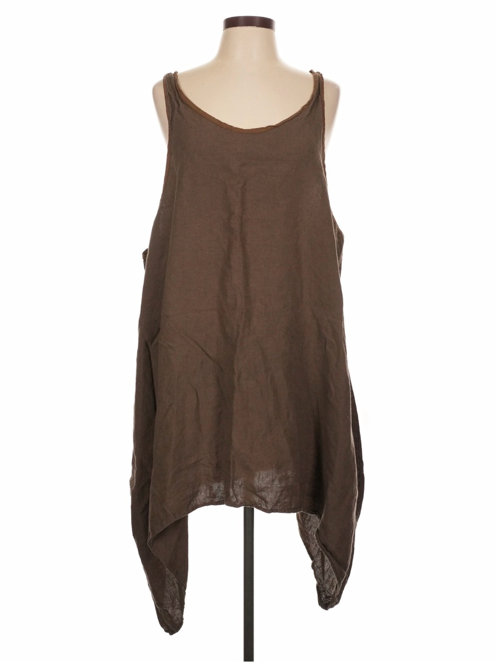 BLUE FISH 100% Linen Brown Tunic Dress Size 2 GUC